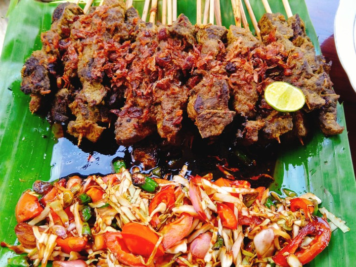 Bagaimana Menyiapkan Sate paruh bumbu rendang plat EA, Enak