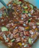 Ceviche de salchicha de pavo