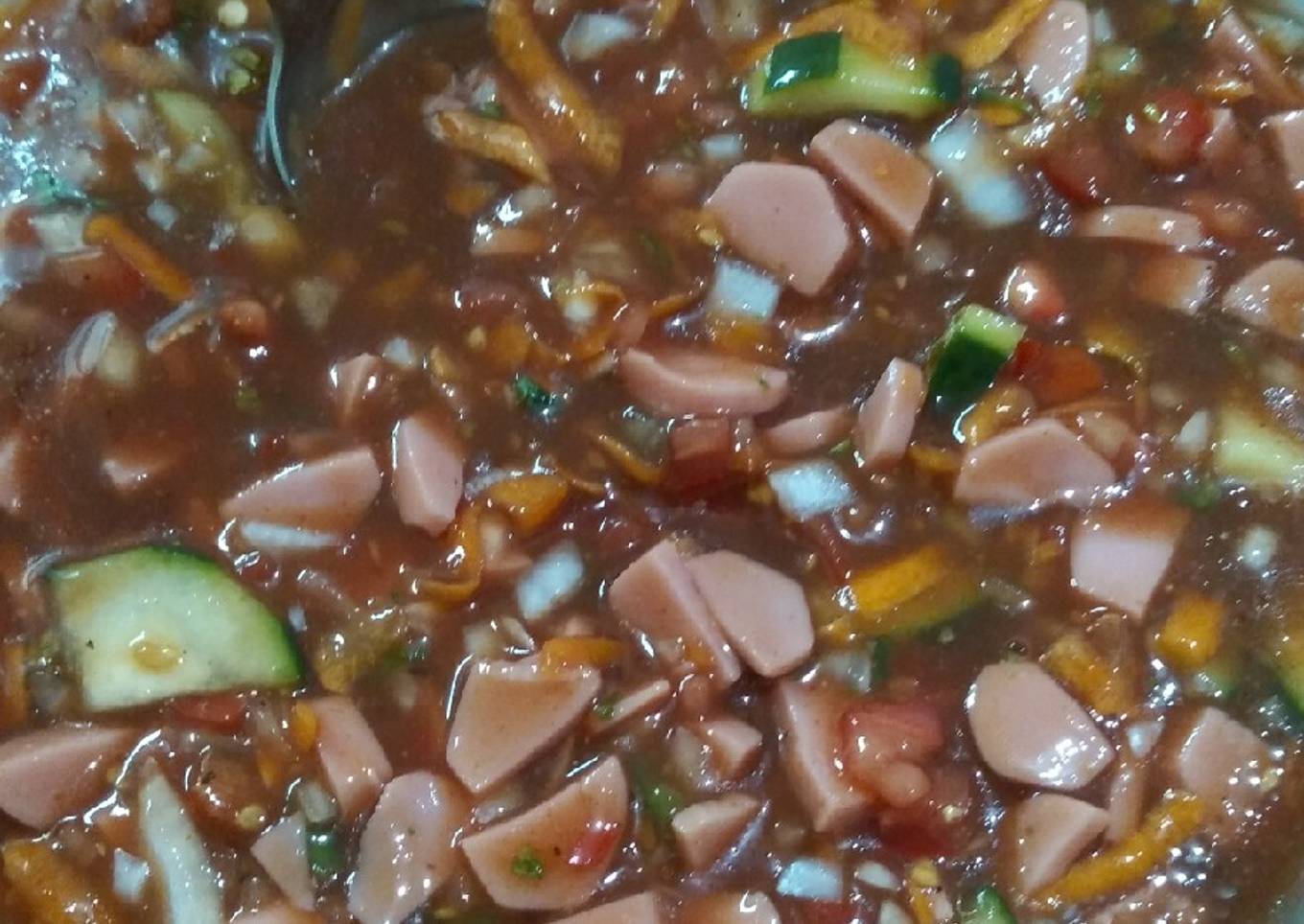 Ceviche de salchicha de pavo