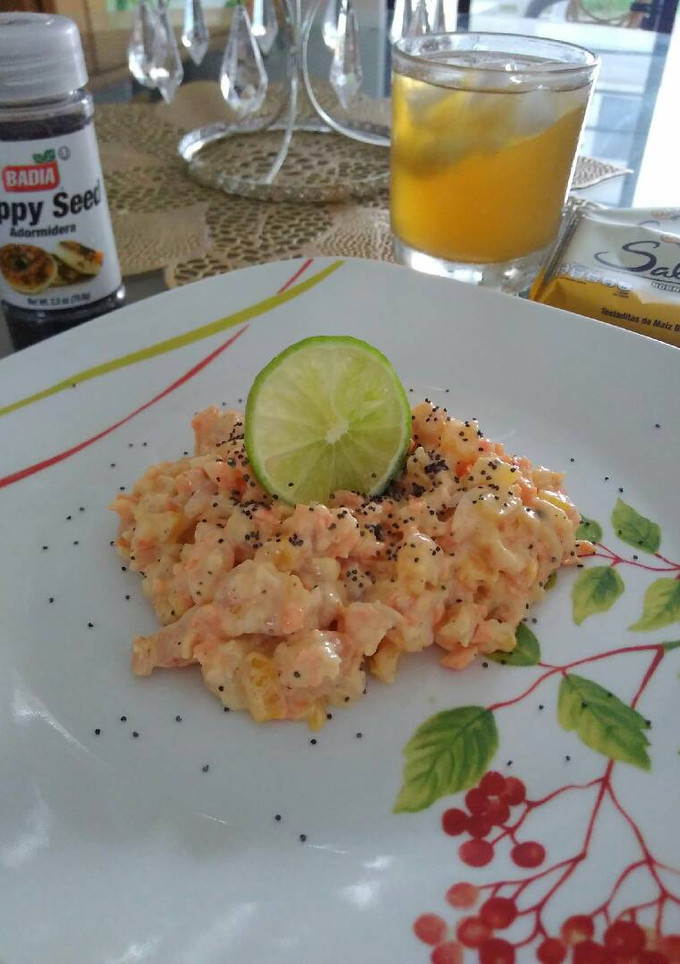 Una foto de Ensalada de camarón