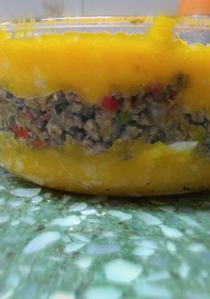 Una foto de Pastel de zapallo con carne