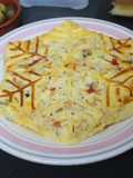 Tarta de calabacín con queso y beicon ahumado