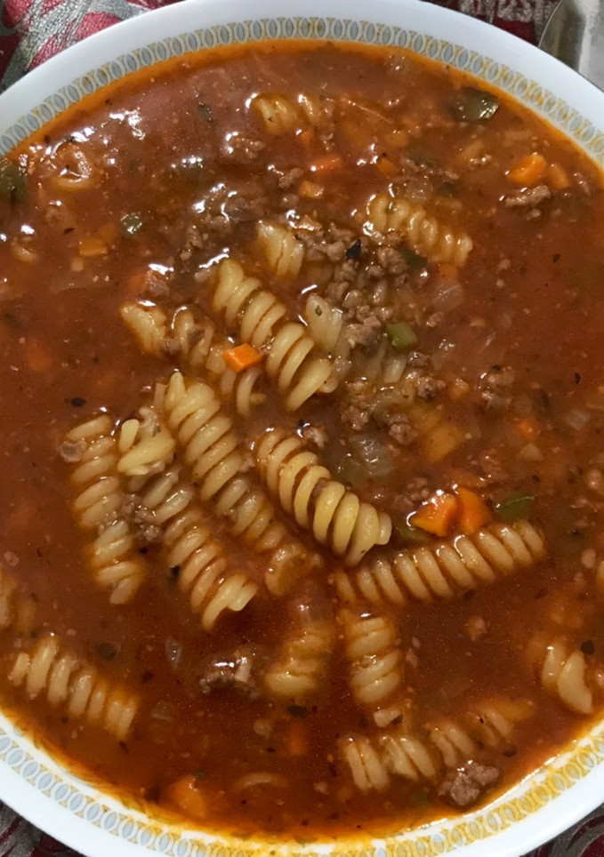 Una foto de Guiso de fideos con carne picada