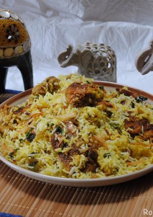 A picture of My chicken biryani.