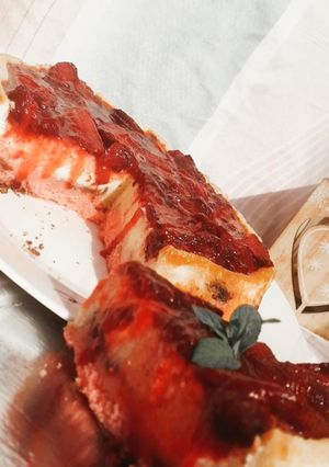 Una foto de Cheesecake de frutilla