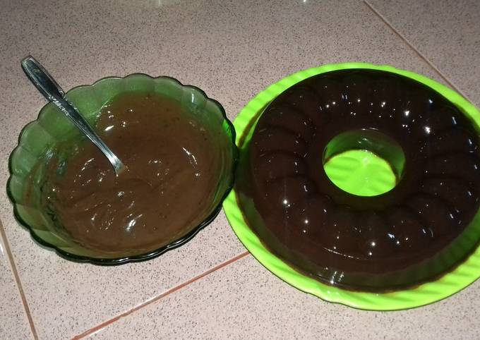 Agar coklat dan fla coklat simple abis