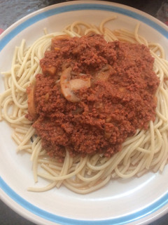 Una foto de Spaghetti a la boloñesa