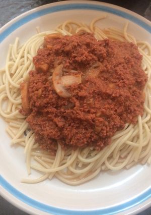 Una foto de Spaghetti a la boloñesa