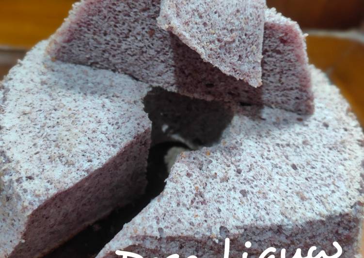 Langkah Mudah untuk Menyiapkan Black Glutinous Rice Chiffon Cake / Chiffon Ketan Hitam yang Sempurna