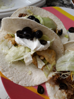 A picture of Fresh Fish Soft Taco while on vacation.
