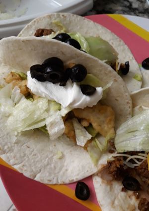 A picture of Fresh Fish Soft Taco while on vacation.