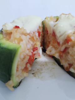 Una foto de Zapallitos rellenos vegetarianos