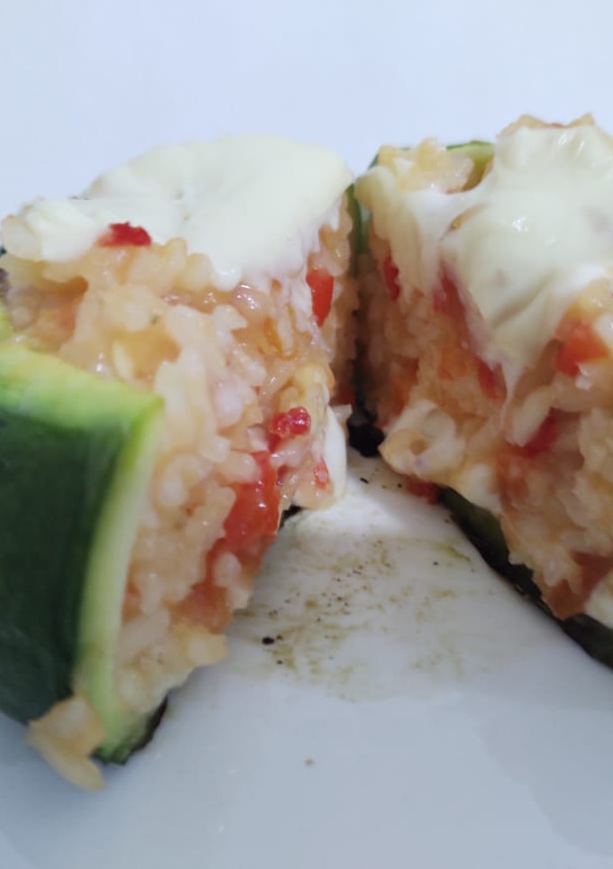 Una foto de Zapallitos rellenos vegetarianos