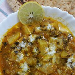 A picture of Turnip and fenugreek sabji.