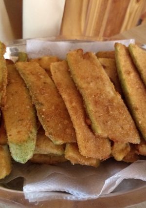 Una foto de Milanesas de Zapallitos Italianos