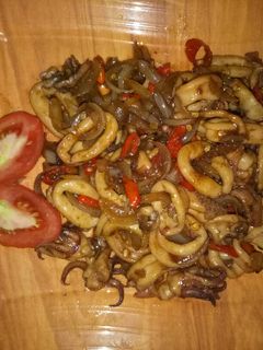 Foto resep Cumi saus teriyaki pedas