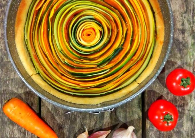 Спиральный пирог рецепт - как приготовить блюдо с овощами и сыром