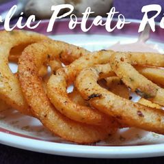 A picture of Garlic potato rings.