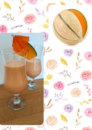 Une photo de Smoothie melon pêche vanille