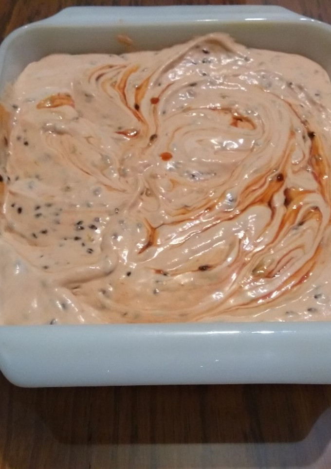 Una foto de Helado cremoso de maracuyá