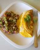 Omelette de queso panela con guacamole 😋