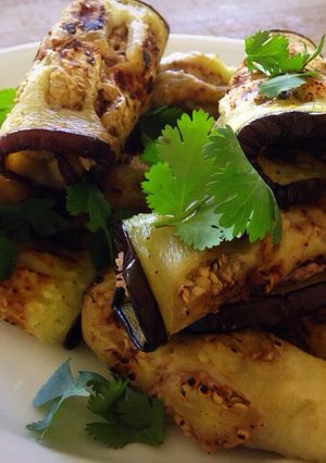 A picture of Georgian Eggplant Rolls.