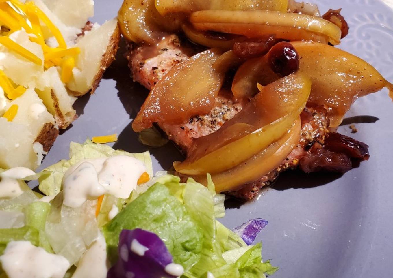 Cranberry apple pork