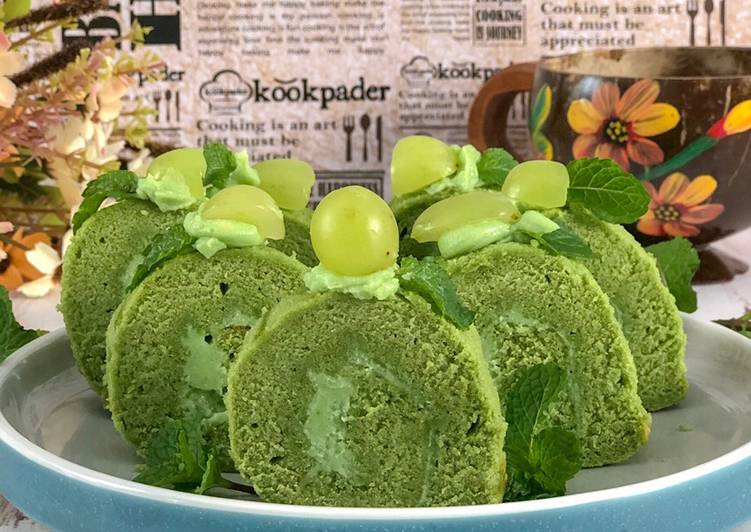 Langkah Menyiapkan Bolu gulung green tea (gluten free) Anti Gagal
