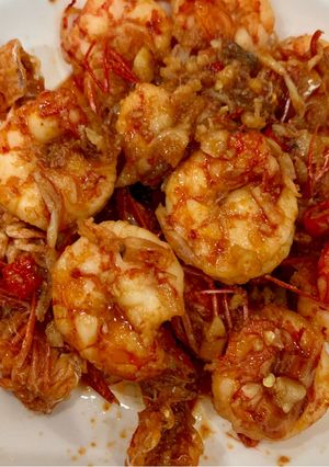 Hình của món Tôm sốt cay.