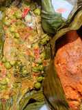 Pepes makerel daun singkong
