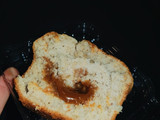Budín de banana, avena y dulce de leche