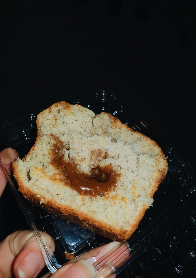 Una foto de Budín de banana, avena y dulce de leche