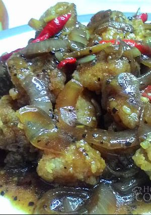 Foto resep Ayam Krispi Saus Lada Hitam