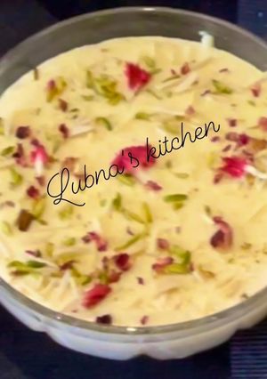 A picture of Rice Flour Pudding:(Firni):.