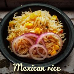 A picture of Mexican rice.