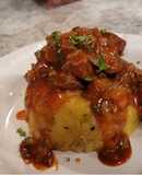 Mofongo Relleno de churrasco al estilo de PUERTO RICO