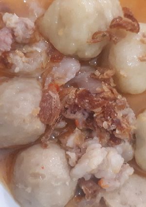 Foto resep Cilok kuah dengan tetelan anti gagal (takaran sendok)