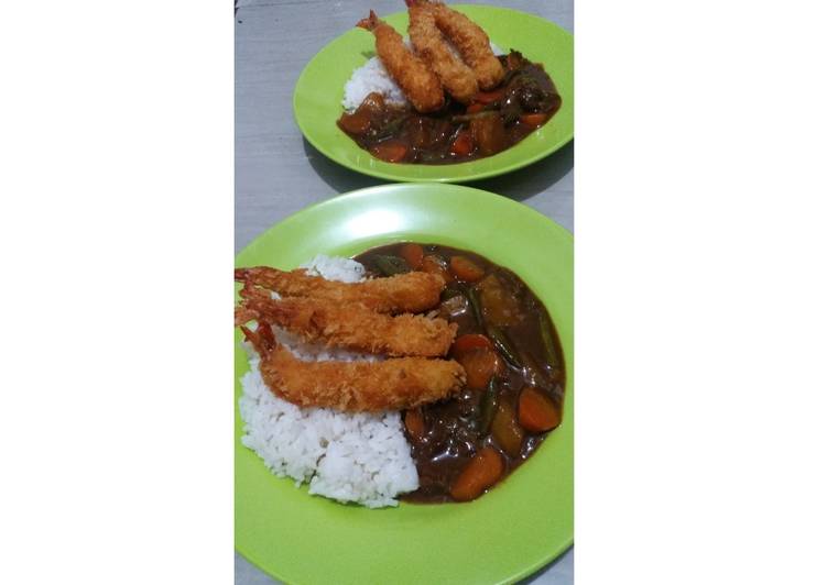 Beef Curry Rice with Ebi Furai