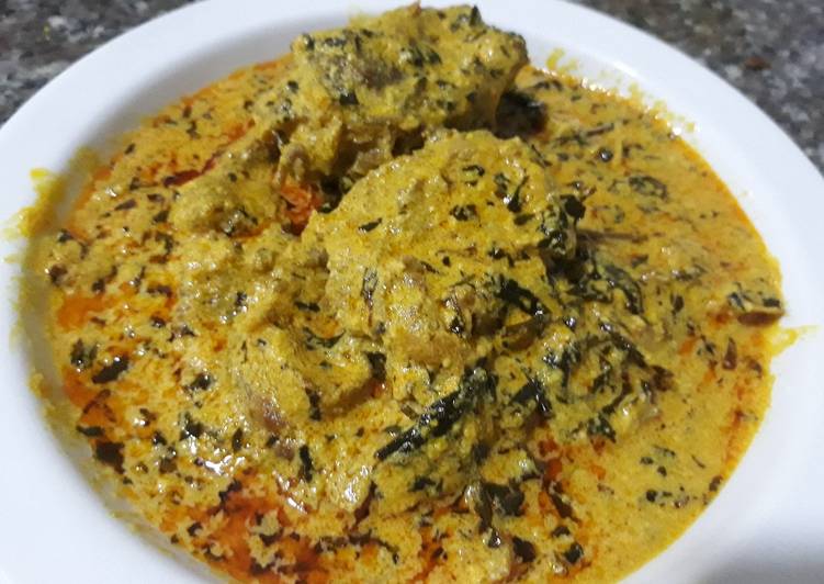 Egusi soup with bitter leaves