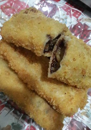 Foto resep Roti goreng isi pisang cokelat