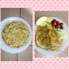 A picture of Fruit Oatmeal pancakes.