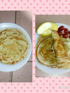 A picture of Fruit Oatmeal pancakes.
