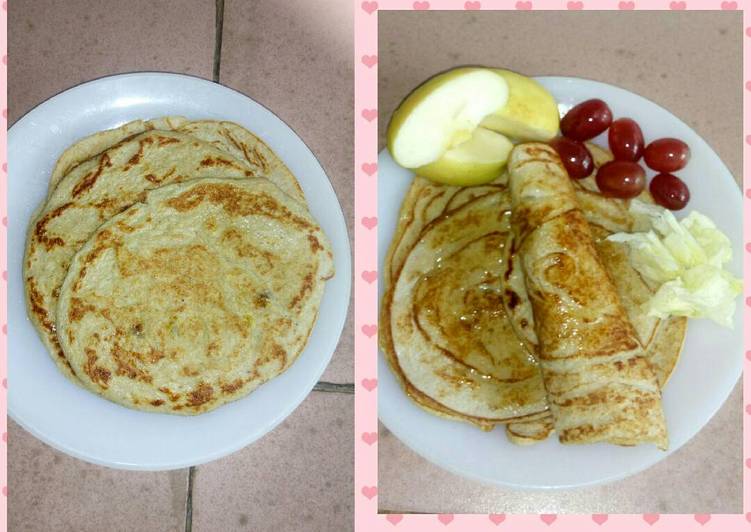Steps to Prepare Quick Fruit Oatmeal pancakes