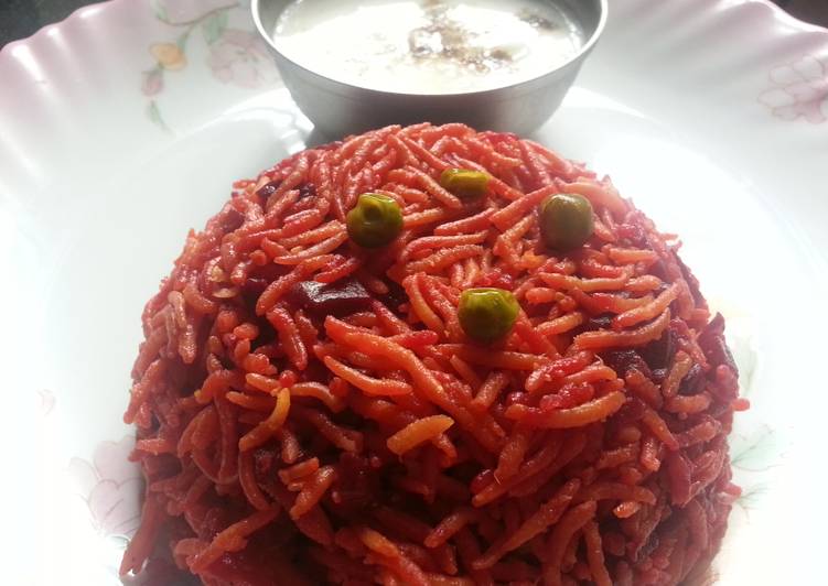 Recipe of Quick Beetroot peas pulao