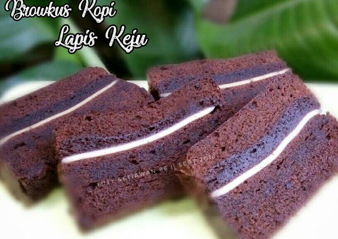 Brownies Kukus Kopi Lapis Keju