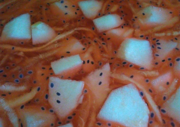 Resep: saat makan malamEs Blewah Ceria