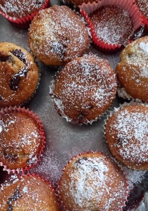 Banános csokis muffin recept fotója