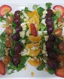 Ensalada con frutas a la miel con queso 🍎🍓