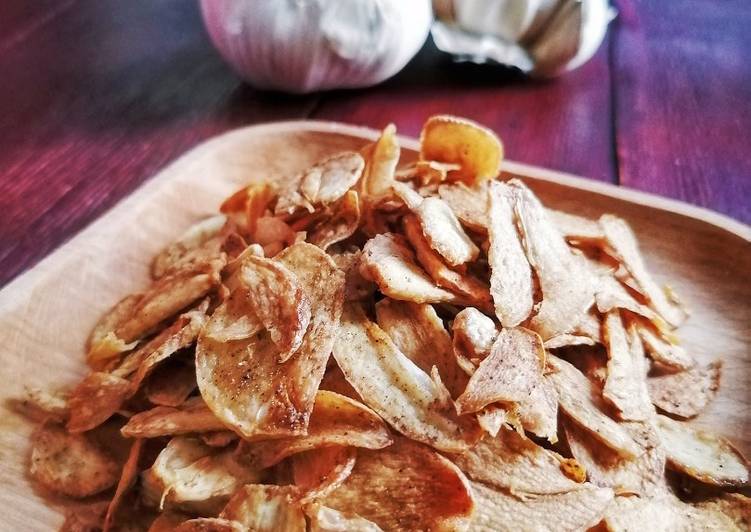 Resep Garlic Chip Crispy Homemade, Bikin Ngiler