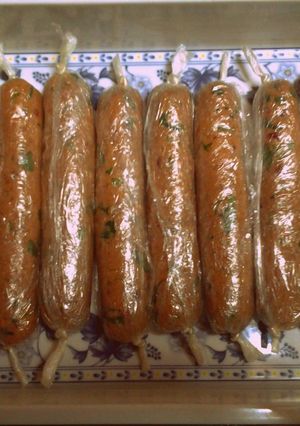 Una foto de Salchichas veganas de soja